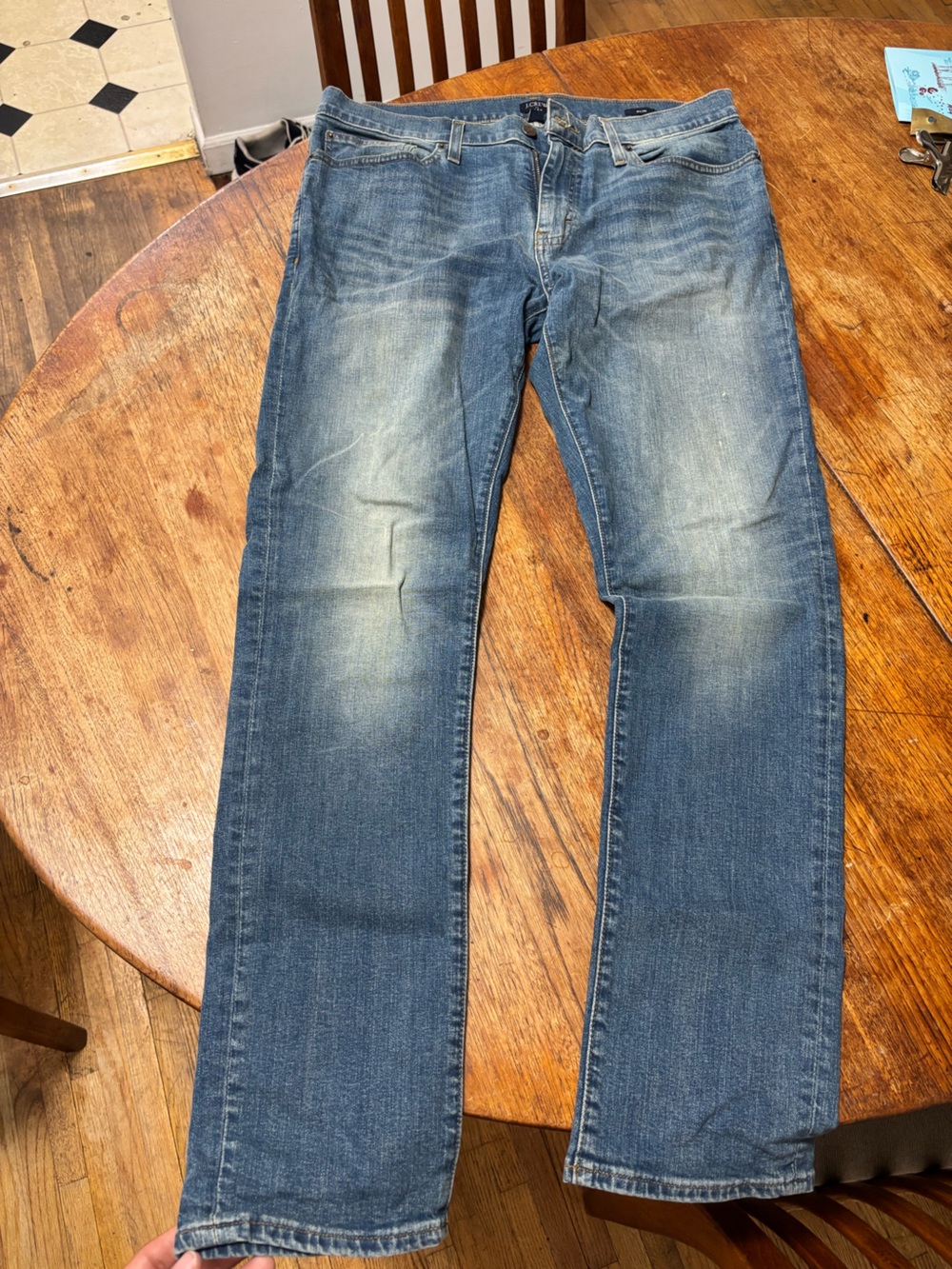 J. Crew Men's Blue Straight-Leg Jeans